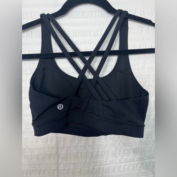 Lululemon Women’s Black Energy Sports Bra Size 6 - Picture 2 of 5